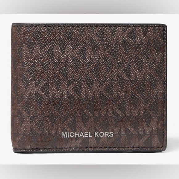 Michael Kors Other - NWT MICHAEL KORS Men's Cooper Logo Billfold Wallet With Passcase. Brown/Black.
